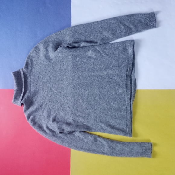 Women’s Essential Pure Cashmere Winter Grey Turtle Neck Sweater